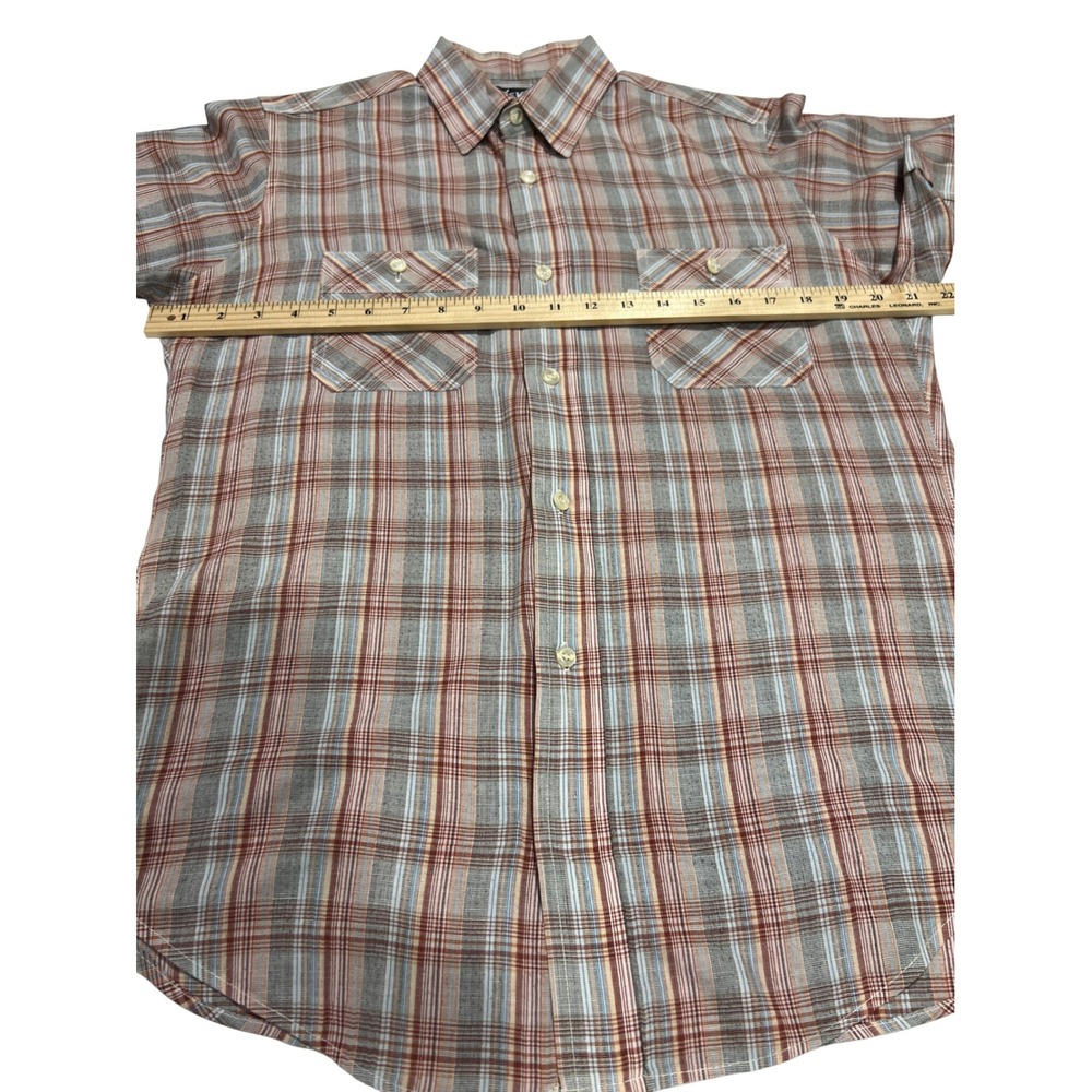 Levi's Button Up Mens Large Multicolor Plaid Tapered Fit Vintage Shirt A28 - Picture 7 of 12
